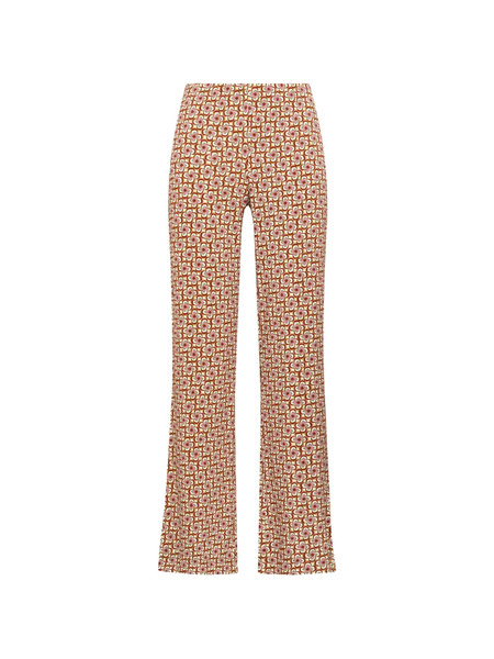  Maliparmi Flared Print Trousers - Brown 