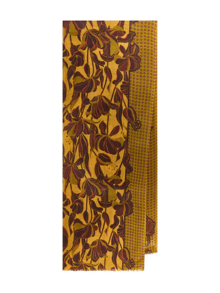  Maliparmi Floral-print Patterned Scarf - Yellow 