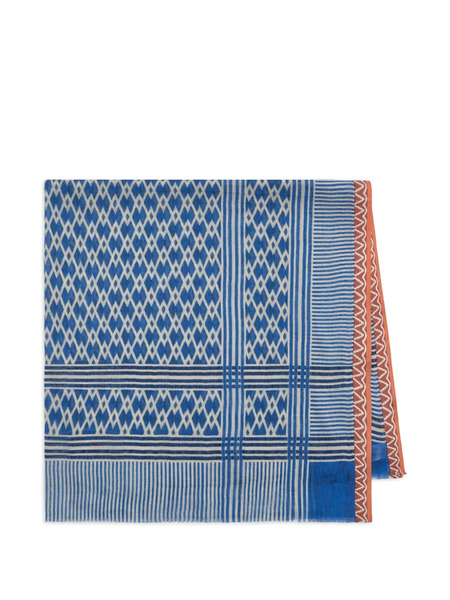  Maliparmi Fringed-print Scarf - Blue 