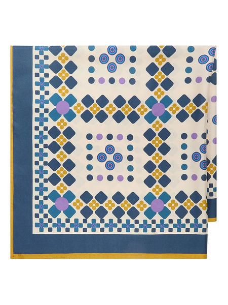  Maliparmi Geometric-pattern Scarf - Blue 