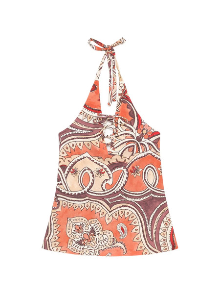  Maliparmi Geometric-pattern Top - Orange 