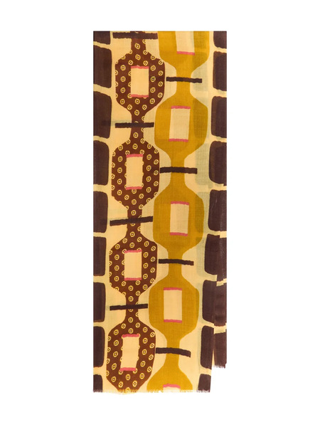  Maliparmi Geometric-patterned Scarf - Yellow 