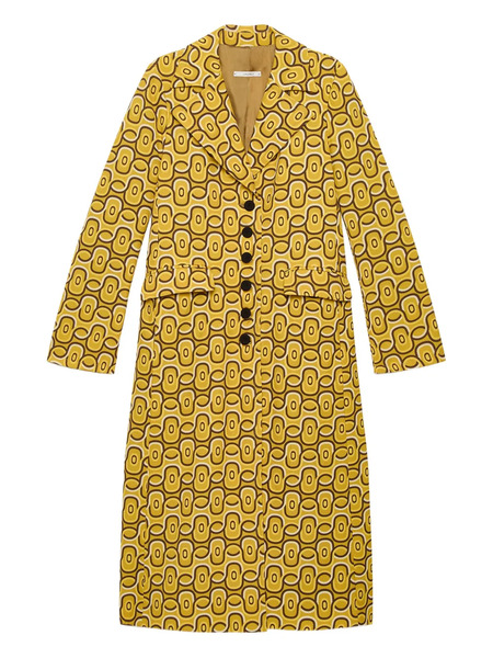  Maliparmi Geometric-print Coat - Yellow 