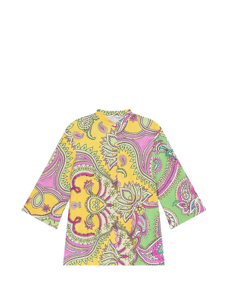  Maliparmi Guru-collar Paisley-print Shirt - Yellow 