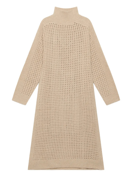  Maliparmi High-neck Knitted Midi Dress - Neutrals 