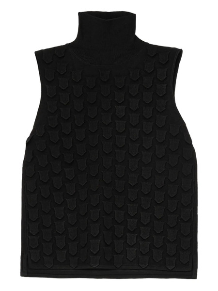  Maliparmi High-neck Textured Top - Black 