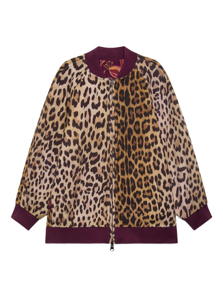  Maliparmi Leopard Floral-print Reversible Sweatshirt - Purple 