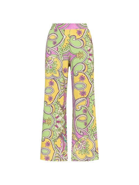  Maliparmi Paisley-print Cropped Trousers - Green 