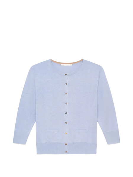  Maliparmi Pocket Crew Neck Cardigan - Blue 