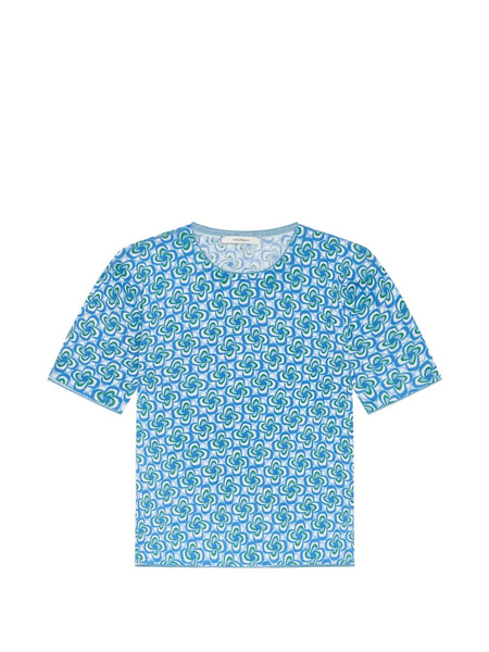  Maliparmi Printed Round-neck T-shirt - Blue 