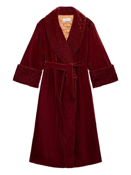  Maliparmi Quilted Velvet Robe - Red 