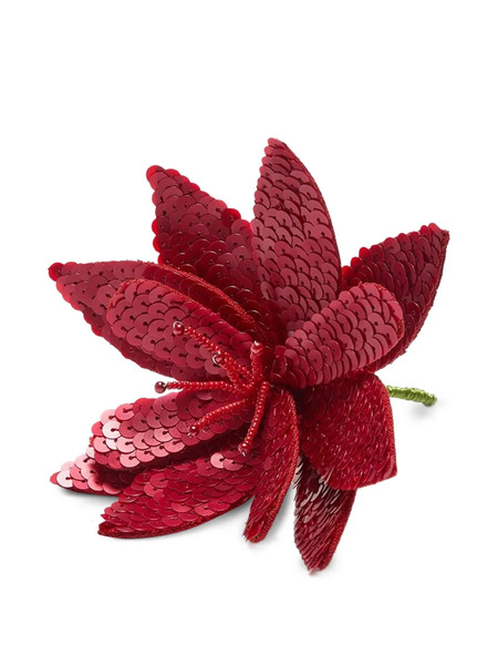  Maliparmi Sequin Flower Brooch - Red 