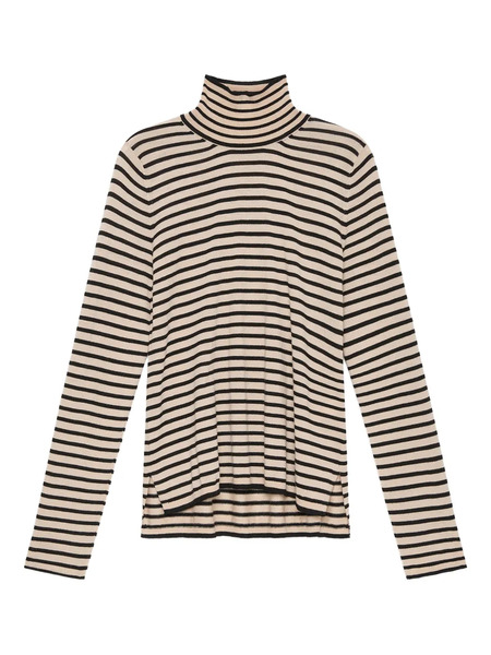  Maliparmi Striped Turtleneck Top - Neutrals 