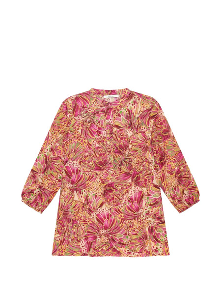  Maliparmi Sweet Butterfly Abstract-print Long-sleeved Shirt - Pink 