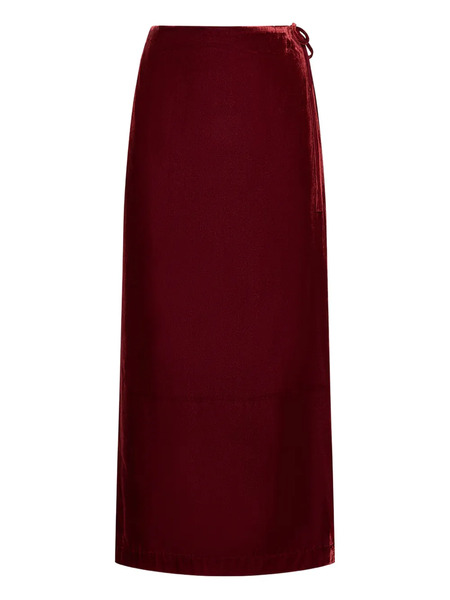  Maliparmi Tie-side Velvet Skirt - Red 