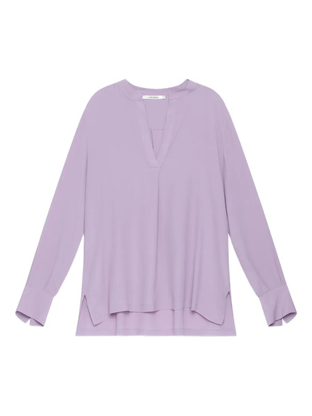  Maliparmi V-neck Long-sleeve Top - Purple 