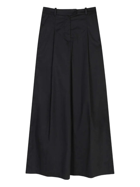  Malloni Pleated Cotton Trousers - Black 