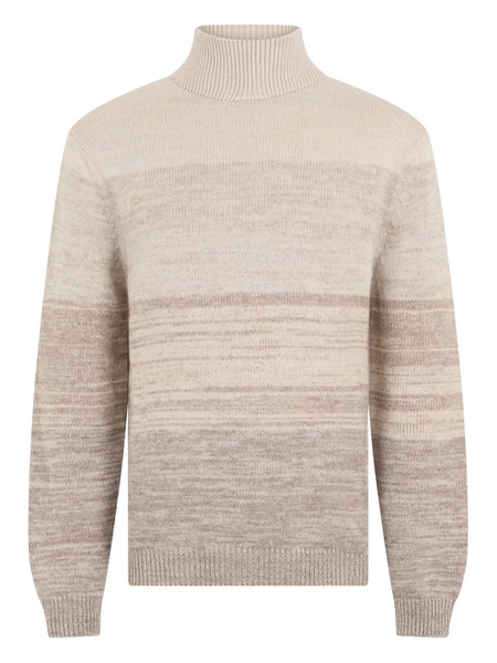  Malo Striped Turtleneck Sweater - Neutrals 