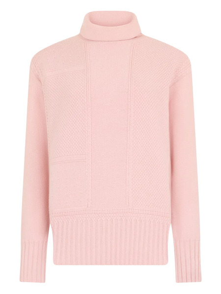  Malo Textured Turtleneck Sweater - Pink 