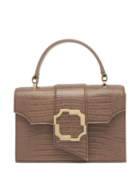  Malone Souliers Audrey Embossed Leather Mini Satchel - Brown 