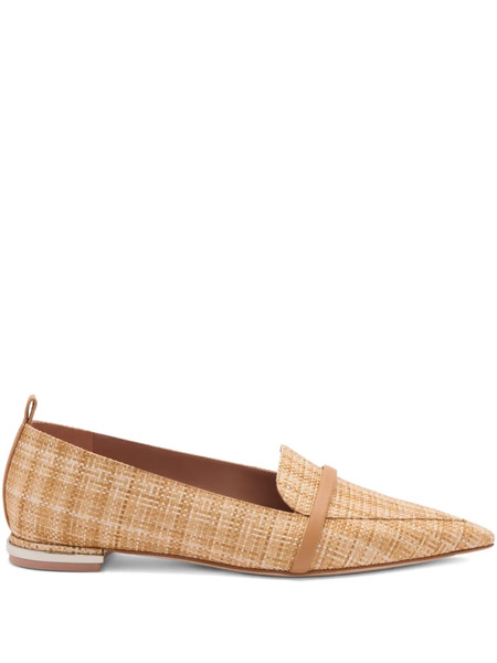  Malone Souliers Dora Raffia Loafers - Neutrals 