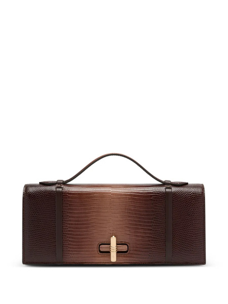  Malone Souliers Gradient-effect Embossed Leather Clutch Bag - Brown 