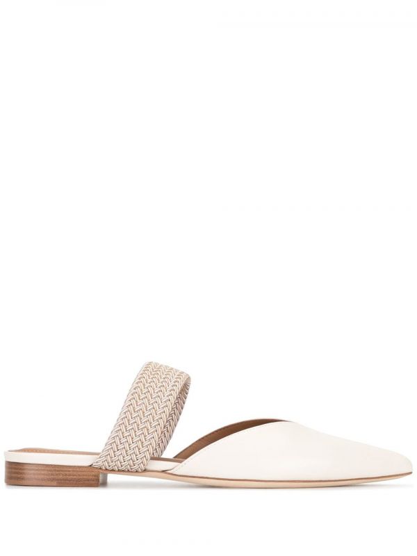  Malone Souliers Maisie Flat Mules - White 