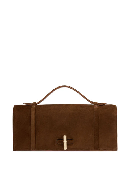  Malone Souliers May Crosta Handle Suede Clutch Bag - Brown 