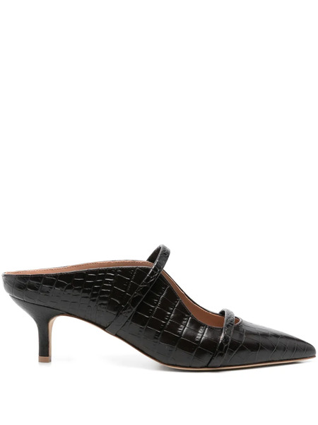  Malone Souliers 60mm Maureen Pointed Strap Mules - Brown 