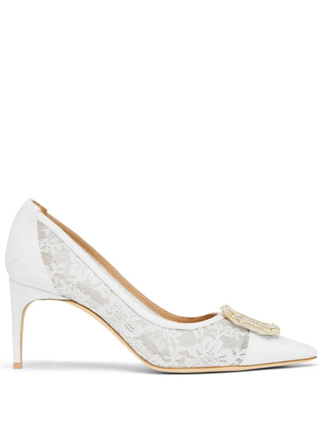  Malone Souliers 70mm Monroe Pumps - White 