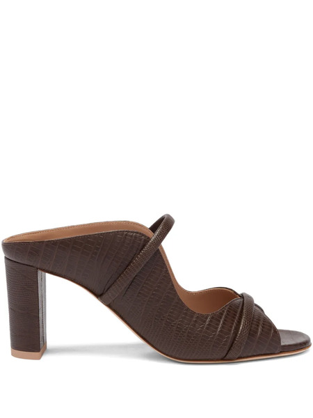  Malone Souliers Norah Embossed Leather Sandals - Brown 