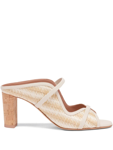  Malone Souliers Stripe Raffia Sandals - Neutrals 
