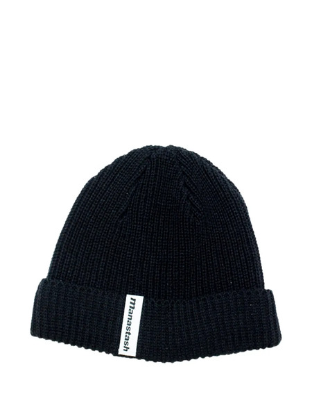  Manastash Ribbed Cotton Beanie - Black 