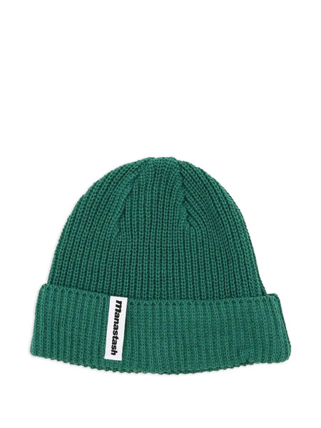  Manastash Ribbed Cotton Beanie - Green 
