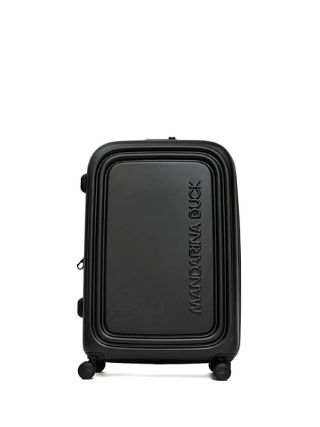  Mandarina Duck Embossed Logo Suitcase - Black 