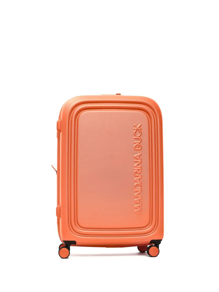  Mandarina Duck Embossed Logo Suitcase - Orange 