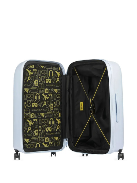  Mandarina Duck Large Logoduck Embossed Luggage - Blue 