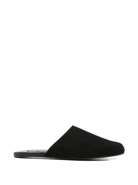  Manebi Almond Flat Sandals - Black 