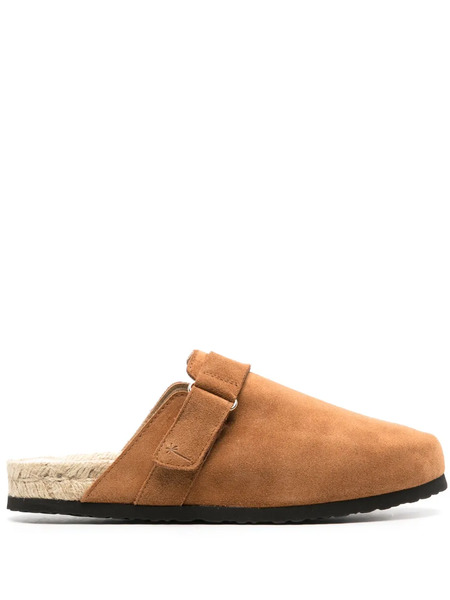  Manebi Hamptons Leather Flat Mules - Brown 