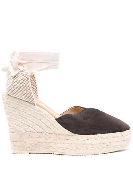  Manebi Hamptons 110mm Wedge Espadrilles - Brown 