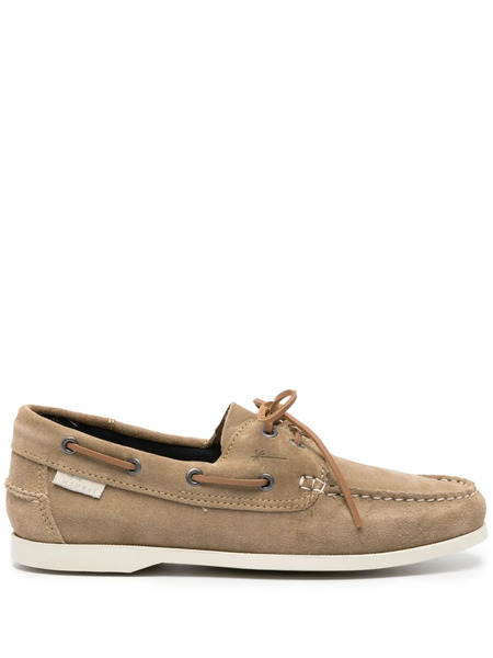  Manebi Hamptons Suede Boat Shoes - Neutrals 