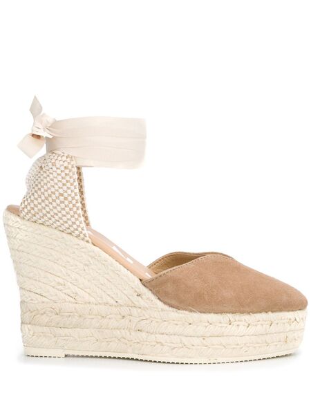  Manebi Hamptons Wedge Espadrilles - Neutrals 