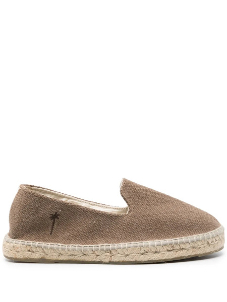  Manebi Logo-embroidered Canvas Espadrilles - Brown 