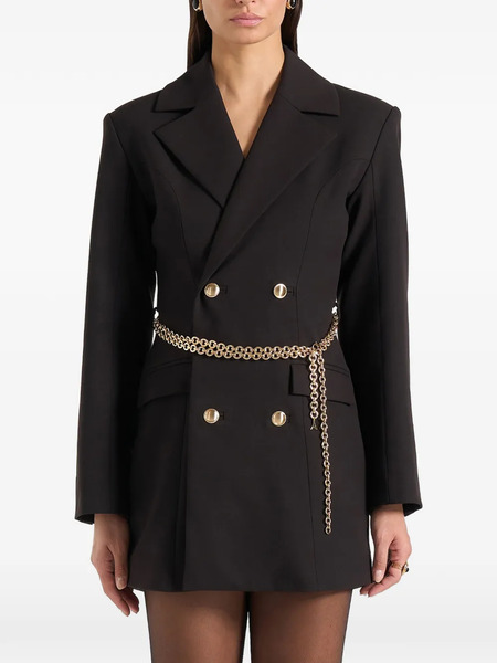  Manière De Voir Double Breasted Chain Blazer Dress - Black 