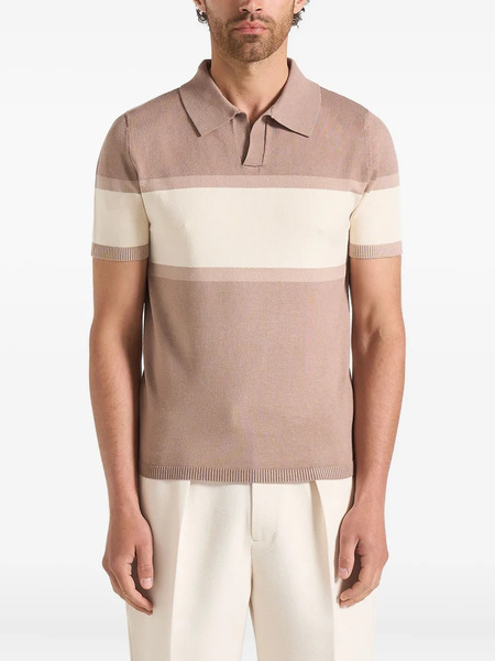  Manière De Voir Enzo Colour-block Polo Top - Neutrals 