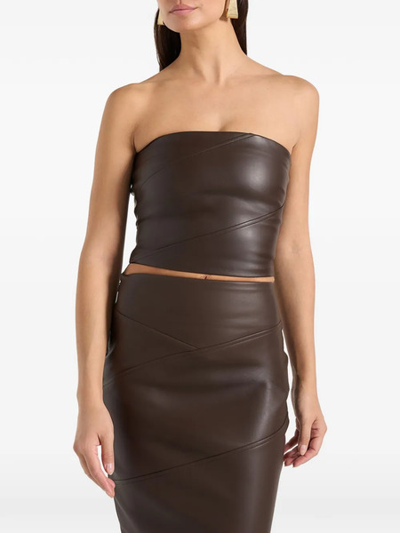  Manière De Voir Evie Panelled Bandeau Top - Brown 