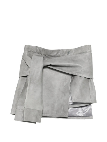 Manokhi Alya Tie-waist Mini Skirt - Grey 