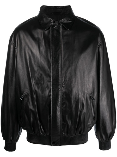  Manokhi Biker Bomber Jacket - Black 