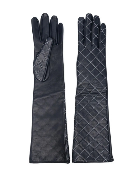 Manokhi Leather Gloves - Blue 