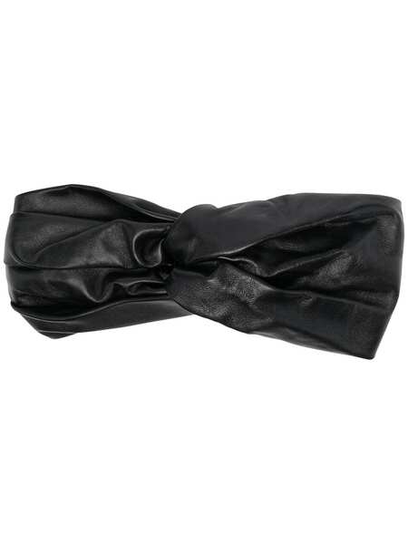  Manokhi Leather Headband - Black 